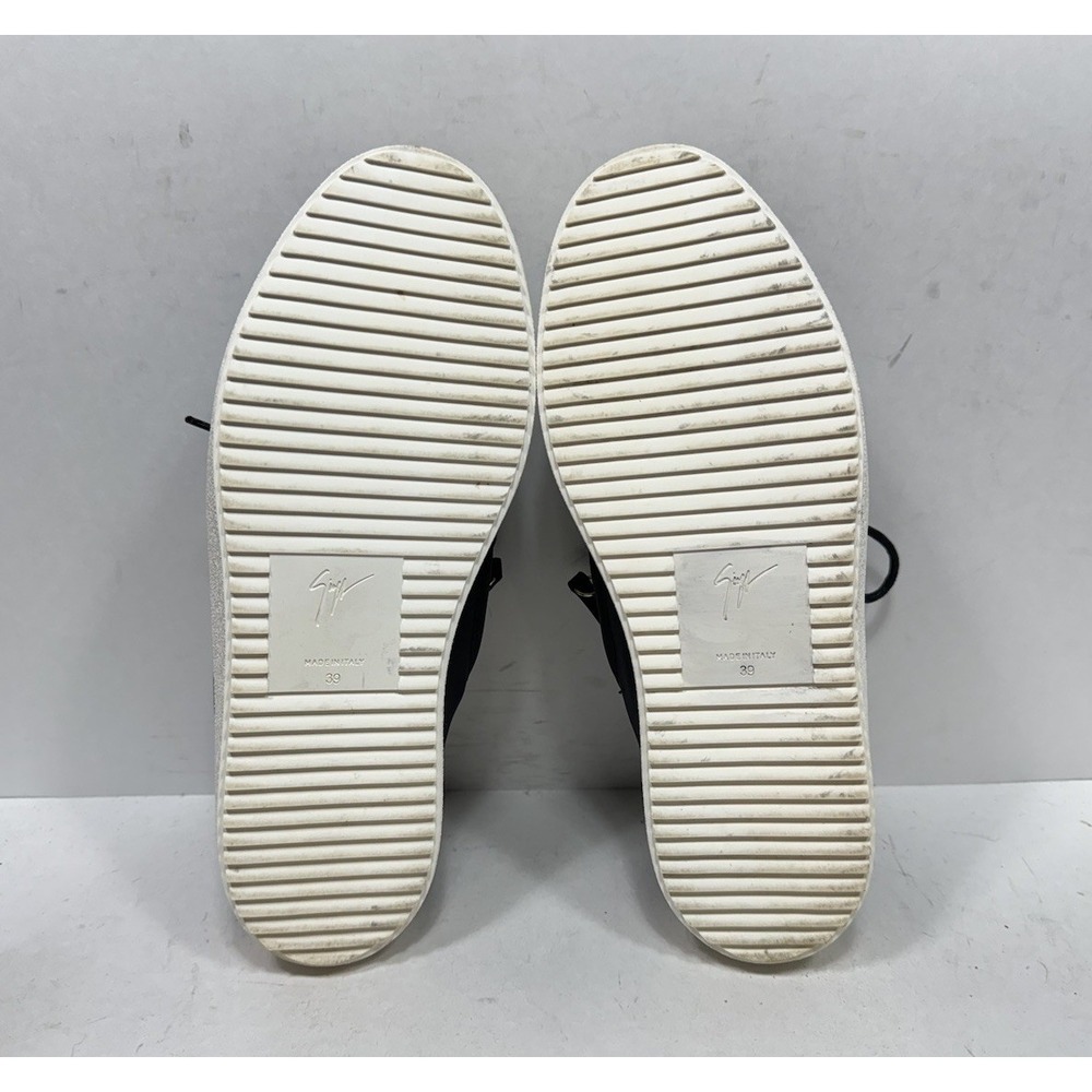 Giuseppe Zanotti Frankie Cut Mule Zip Sneakers Women's Size 9 / 39 Black Leather - Picture 6 of 7